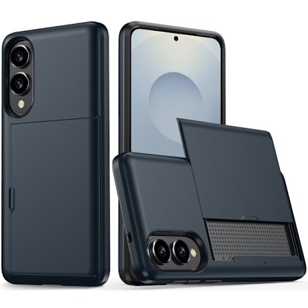 SKALO Samsung S25 Edge Armor Korttikotelo Suojakuori - Sininen