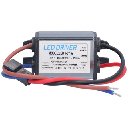 LED-drivrutin AC85‐265V till DC3‐12V 300mA strömförsörjningsbelysning Transformator IP65-skydd Aluminiumskal