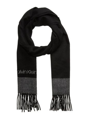 Block Scarf 35X180 Accessories Scarves Winter Scarves Musta Calvin Klein