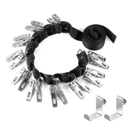 1 stk. Vægmonteret Kasket Holder 20 Klemmer Bærbar Hatteopbevaring