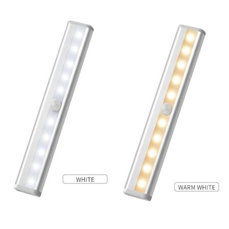 2 x LED-lampe med bevægelsessensor Hvid