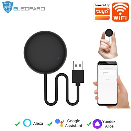 Tuya WiFi Smart IR-fjernbetjening Smart Life APP Erstat TV DVD AUD AC fjernbetjening Fungerer med Alexa Home