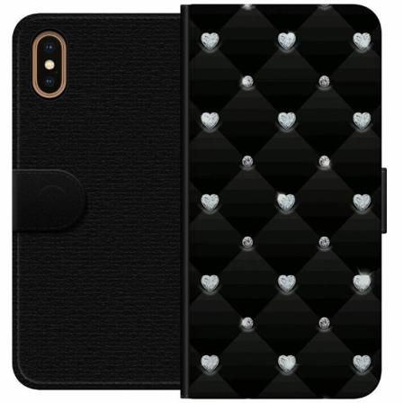 Apple Iphone X Plånboksfodral Bling Heart