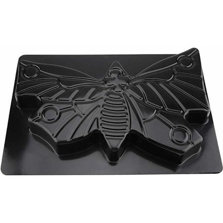 Sommerfugl belegningssteinform i plast, mellomstor betongform, steiner, trinn, hage, oppkjørsel, form, belegningssti, gangmaker 17,32 x 12,20 x 1,7