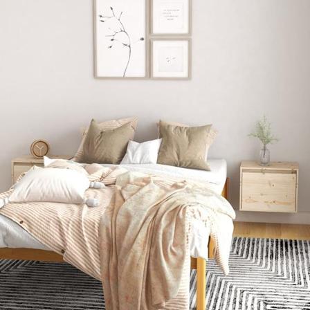 Vidaxl Väggskåp 2 St 45x30x35 Cm Massiv Furu Brun