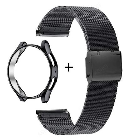 Skal + Armband kompatibelt med Samsung Galaxy Watch 5 4 6 44mm 40mm 5pro 45mm Skärmskydd Rostfritt Stål Armband Watch 6 Classic