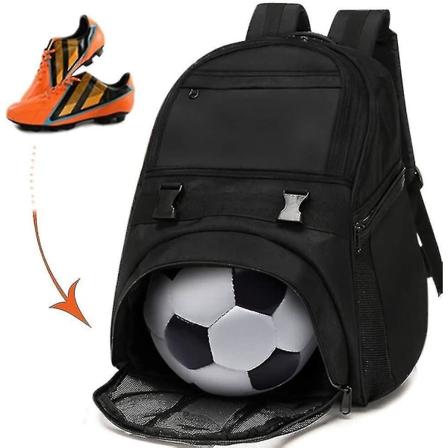 Ungdoms fotbollsväska - Fotboll, basket, rugby sport ryggsäck med bollhållare sportutrustning (flera tillgängliga) red