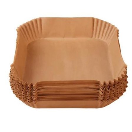 Firkantet 100-Pack Air Fryer Papir - en 20 x 20 cm