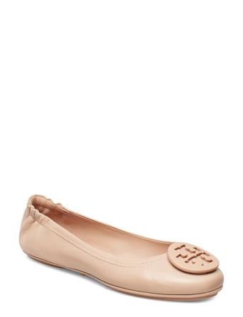 Minnie Travel Ballet With Powder Coated Logo Ballerinat Vaaleanpunainen Tory Burch