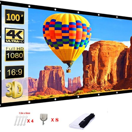 Bærbar foldbar projektor blødt lærred udendørs filmfremvisning udstillingshal konferencerum 100 tommer europæisk standard