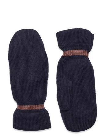Solid Emerald Mittens Navy Becksöndergaard