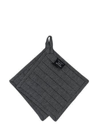 Pan Holder 2-P Ronja Recycled Home Textiles Kitchen Textiles Oven Mitts & Gloves Black Noble House
