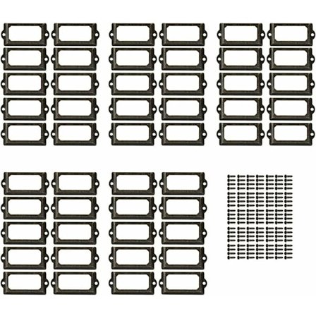 50 kpl etiketinpidikkeitä, metalliset etiketinpidikkeet, antiikkiset etiketinpidikkeet, antiikkityyliset etiketinpidikkeet, nimikylteille, 