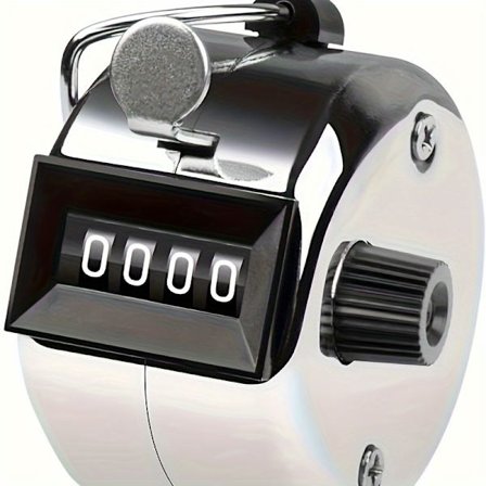 1 stk. Håndholdt 4-cifret tæller i jern, ikke-genopladelig metaltæller til optælling