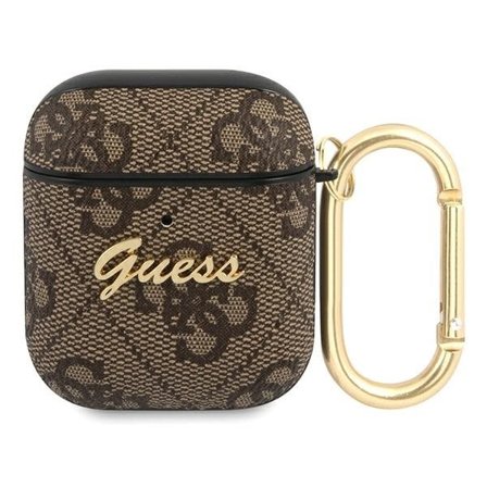 Guess GUA24GSMW AirPods deksel brun / brun 4G Script Metal Collection