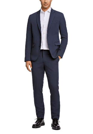 Lindbergh Fine Twill Stretch Suit Kavajer Herr Blå 54