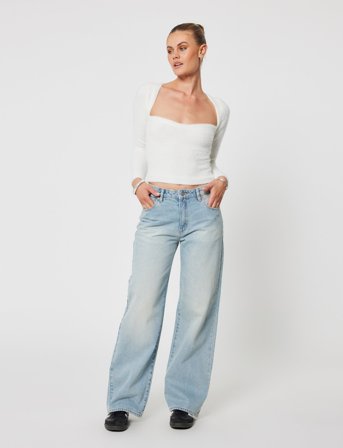 ABRAND 95 Mid Baggy Rory Tint Light Blue - Blue - 31