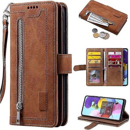 Samsung Galaxy A40 Läderfodral PU Läder Kortplatser Funktion Fritt Stativ 2 Stycken Ver X Skärmskydd