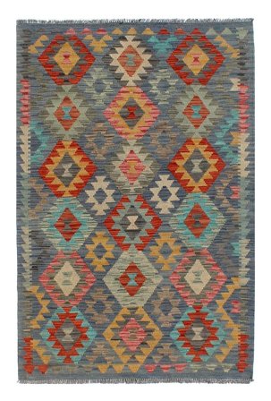 Tissé À La Main Kilim Afghan Old Style Tapis 102X160 De Laine Petit