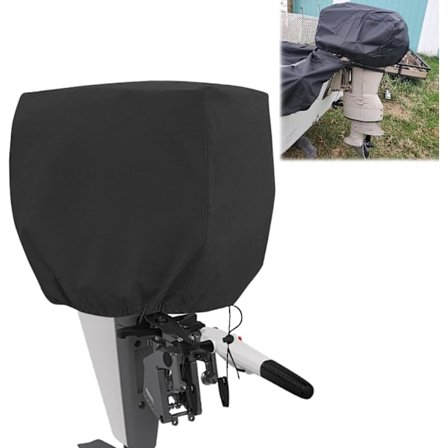 Halv Utombordsmotorkåpa: 600D Oxfordtyg Utombordsmotorkåpa, Båtmotorkåpa kompatibel med 100-150HK Utombordsmotor 74 * 45 * 58 CM