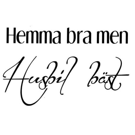 Väggord - Hemma bra men Husbil bäst