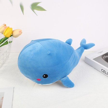 35CM Whale Plysch Toy Mjuk plysch stoppad delfin docka Kudde Pi
