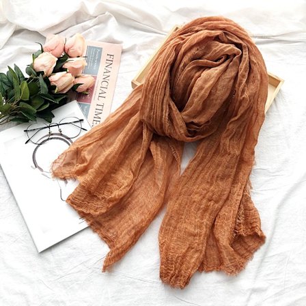 Bomull Linnescarves Herr Dam Scarves Sjalar-Orange