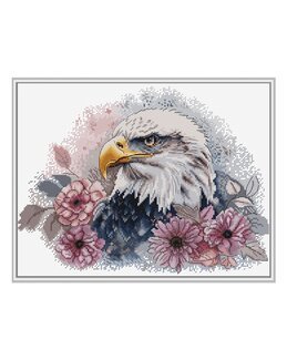 Broderikit Tavla Örn & Blomster