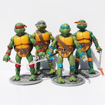 4 Pak Teenage Mutant Ninja Turtles Actionfigurer Tegneserie Ninja