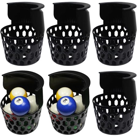 6 kpl Biljardipöydän Pussit, Muoviset Verkkobiljardikorut, Musta Snooker-verkkopussi sopii tavalliseen 7/8/9 jalan pöytään (6 kpl:n setti)
