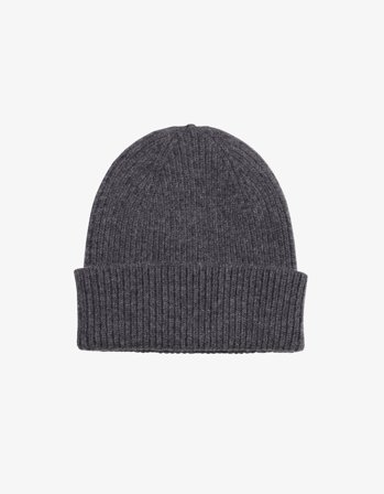 Merino Wool Beanie - Lava Grey