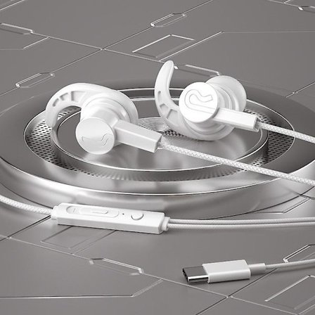 3,5 mm/tyyppi-c Super Bass Stereo -langalliset kuulokkeet 3,5 mm korvanapit In-ear-kuulokkeet Urheilukäyttöön Juoksukuulokkeet Kuulokkeet mikrofonilla