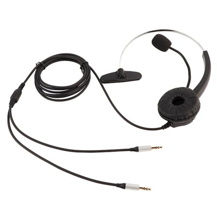 Callcenter Headset Mikrofon Handsfree Brusreducerande Monoaural Hörsnäcka 3,5 mm Gränssnitt Skrivbordstelefon
