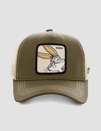 Capslab Bugs Bunny Trucker Zielony Czapki z daszkiem Unisex - Kids Brand Store