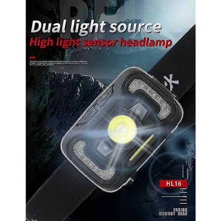 HL16 COB Hodelykt USB Ladbar 500 Lumen LED