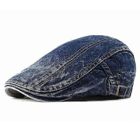 Denim bomulls flat caps Ivy Newsboy Cabbie caps for menn for kjøring og jaktaktiviteter