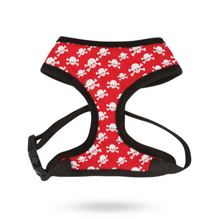 Crossbone - Röd Självlysande Sele - Hurtta, Julius-k9, Fuzzyard, Flexi, Ruffwear, Petstudio, Casual Canine, Dog is Good mm. på Doggie.se