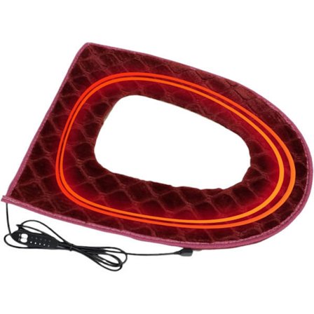 Lämmitetty WC-istuin, pehmeällä plyysikankaalla, 43x37cm, USB-virtalähteellä toimiva WC-lämmitin, mukava WC-istuimen päällinen, helppo asennus ja 