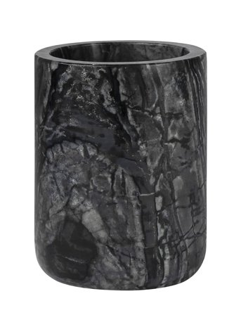 Mette Ditmer Marble Toothbrush Holder - Black - Ø7.5X10CM