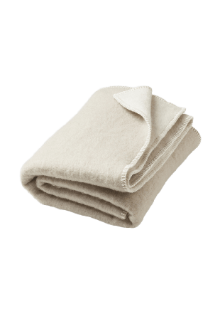 VIDE Pläd i ullmix 130x170 cm Filtar & plädar Beige ONESIZE