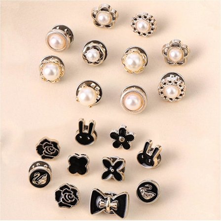 20 stk. bluse-nåler brosje knapper for kvinner dekke knapper dame skjorte usynlig brosje knapper bluse nåler for DIY vesker, T-skjorte, alle klær