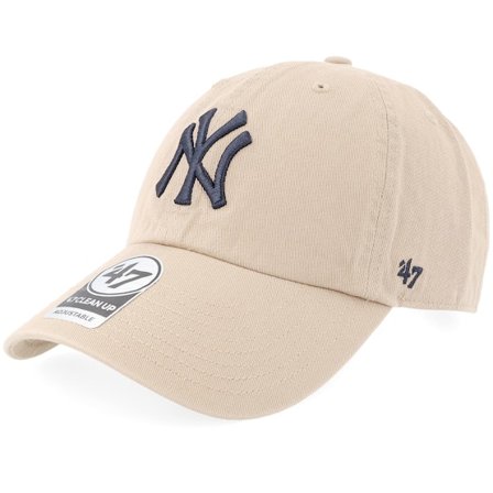 47 Brand - Beis adjustable Gorra - NY Yankees Clean Up Khaki Adjustable @ Hatstore