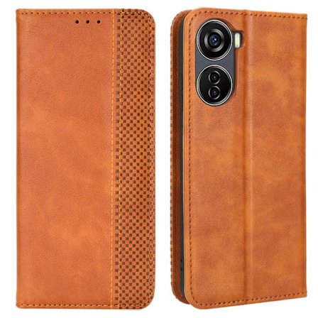 Bofink Vintage läder ZTE Blade V40 5G fodral - Brun