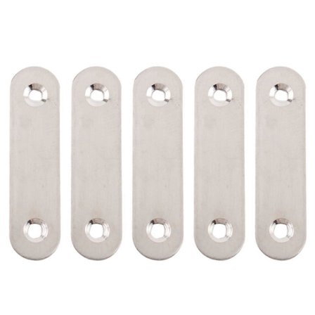 60mm x 16mm Suora Korjaus Liitos Kiinnitys Litteä Levy Kannatin 5kpl