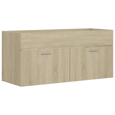 Vidaxl Tvättställsskåp Sonoma-ek 100x38,5x46 Cm Konstruerat Trä Brun