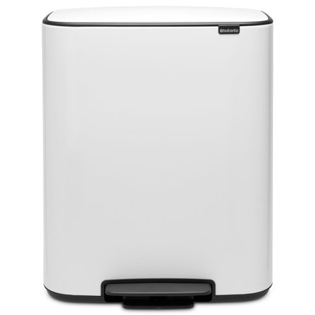 Brabantia Bo pedalbøtte 2 x 30 liter, hvit
