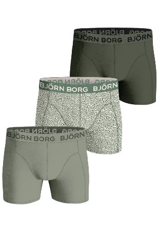Björn Borg Cotton Stretch Boxer 3P Underkläder Herr Flerfärgad L