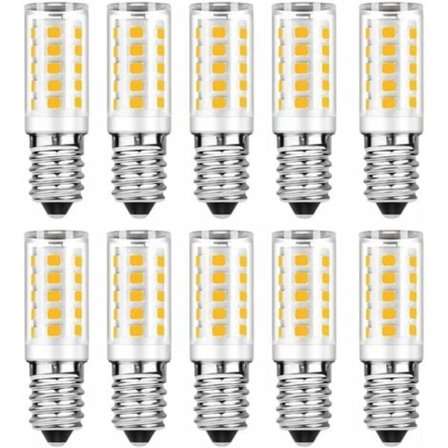 E14 LED-lampa, Kallvitt 6000K, 5W Motsvarar 50W glödlampa, 400LM, Ej dimbar, 10-pack