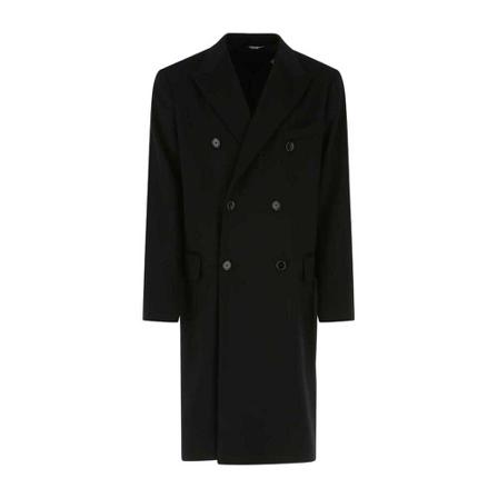 Dolce & Gabbana, Double-Breasted Coats Czarny, Mężczyzna, Rozmiar: XL