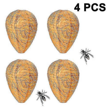 4 kpl Vedenkestäviä Ampiaispesän Petokuvia Ripustettavia Ampiaisten Pelotteita Väärennettyjä Kangasampiaispesiä Myrkyttömiä Mehiläisten Pelotteita 